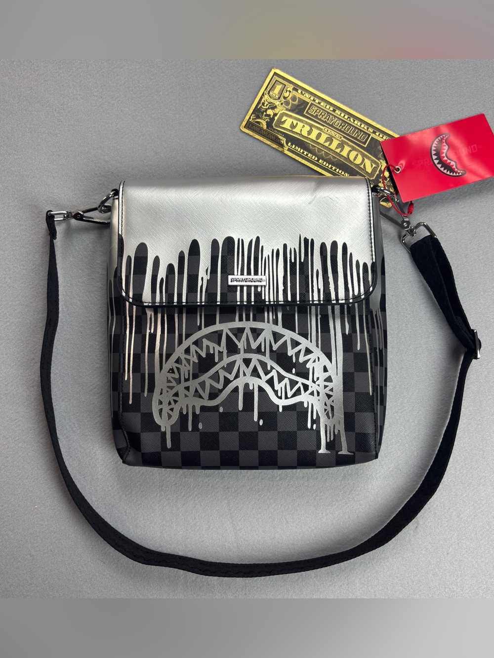 Sprayground Platinum Drips Crossbody Messenger Bag Limited Edition